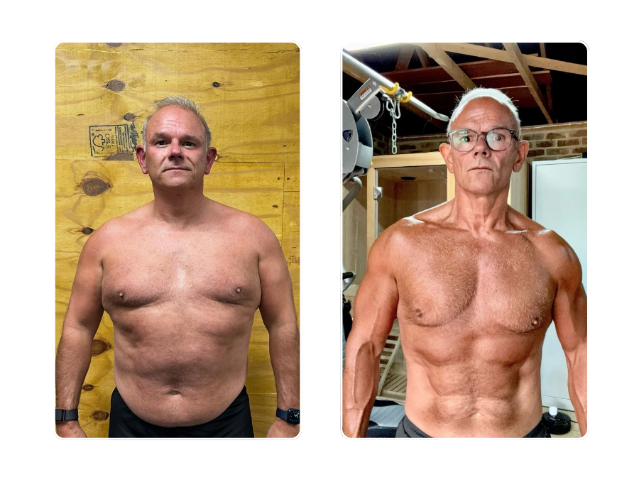 Older male member showing incredible transformation
